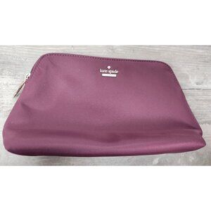 Kate Spade Nylon Zip Cosmetic Case In Wine